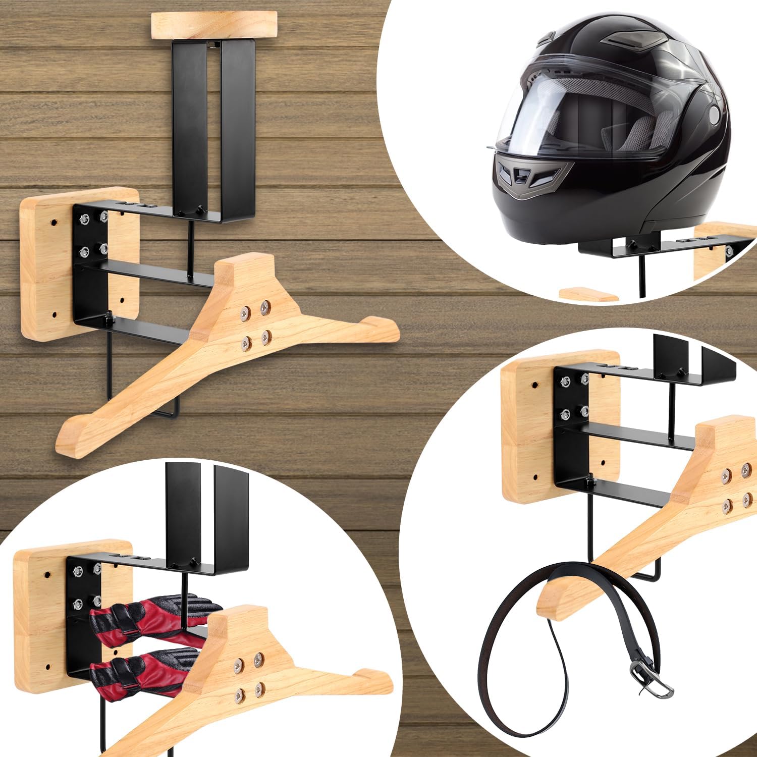 Wood Motorcycle Helmet Holder  - Sports Equipment Home incelemesi ve fiyatı