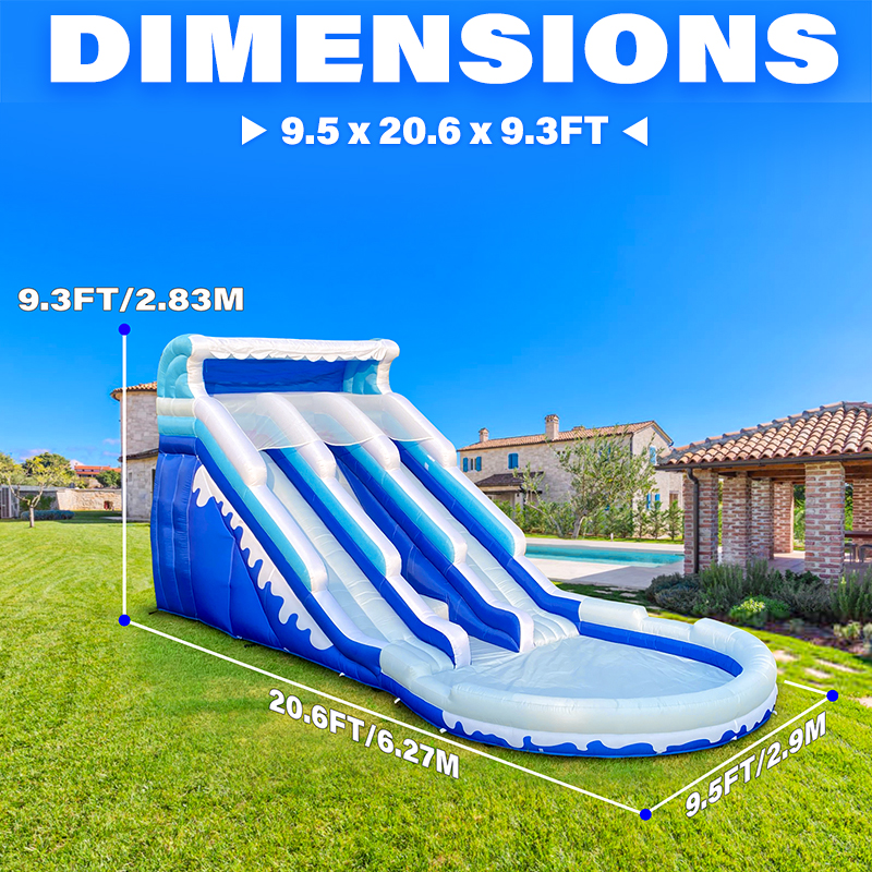 6.3M Blue White Safari Inflata - Sports Equipment Rental incelemesi ve fiyatı