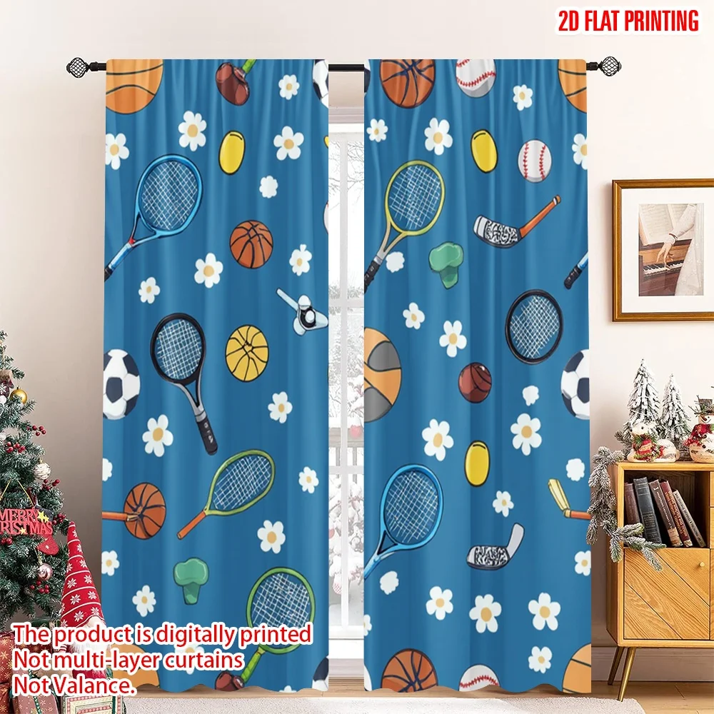 2pcs 2D flat printing Drapes S - Sports Equipment In French incelemesi ve fiyatı