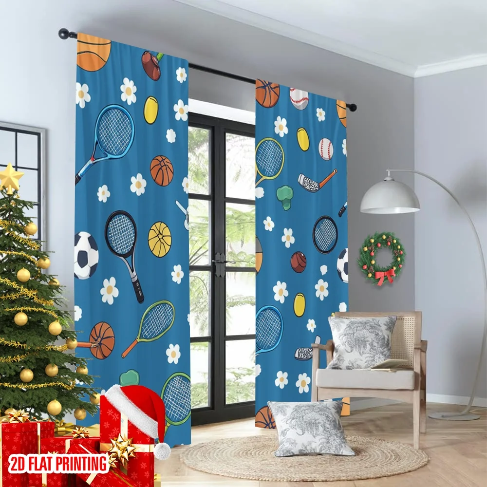 2pcs 2D flat printing Drapes S - Sports Equipment In French incelemesi ve fiyatı